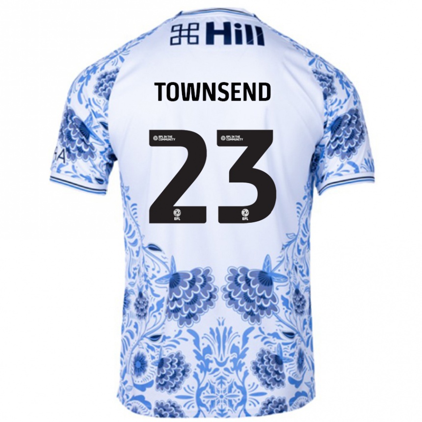 Niño Fútbol Camiseta Eleanor Townsend #23 Blanco Azul 2ª Equipación 2024/25