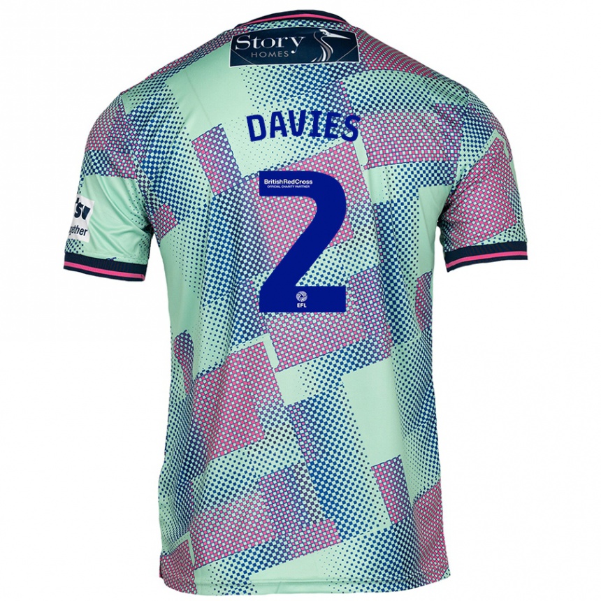 Niño Fútbol Camiseta Archie Davies #2 Verde 2ª Equipación 2024/25