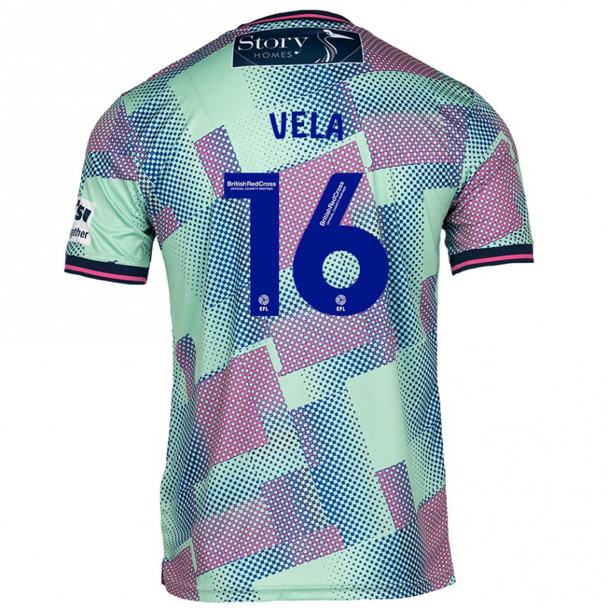 Niño Fútbol Camiseta Josh Vela #16 Verde 2ª Equipación 2024/25