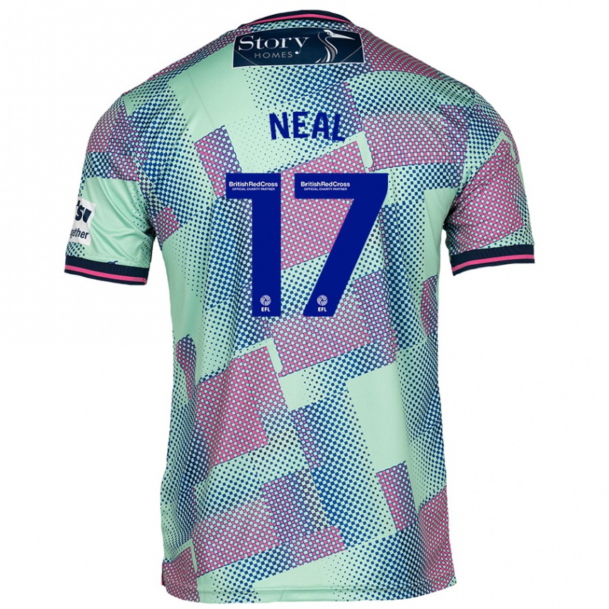 Niño Fútbol Camiseta Harrison Neal #17 Verde 2ª Equipación 2024/25