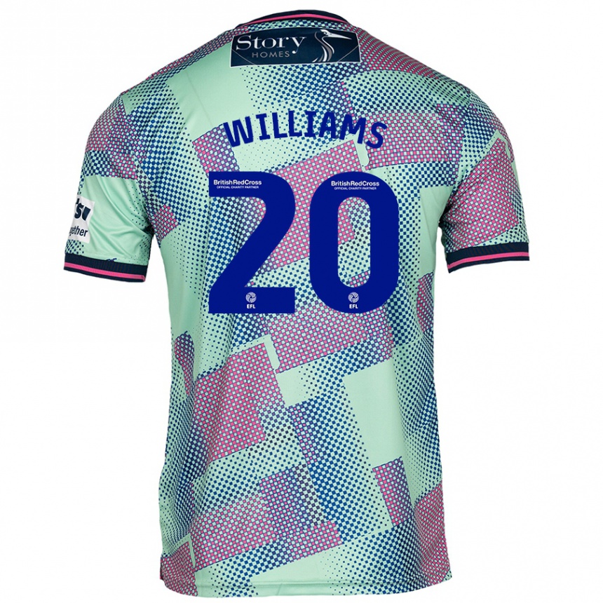 Niño Fútbol Camiseta Ben Williams #20 Verde 2ª Equipación 2024/25