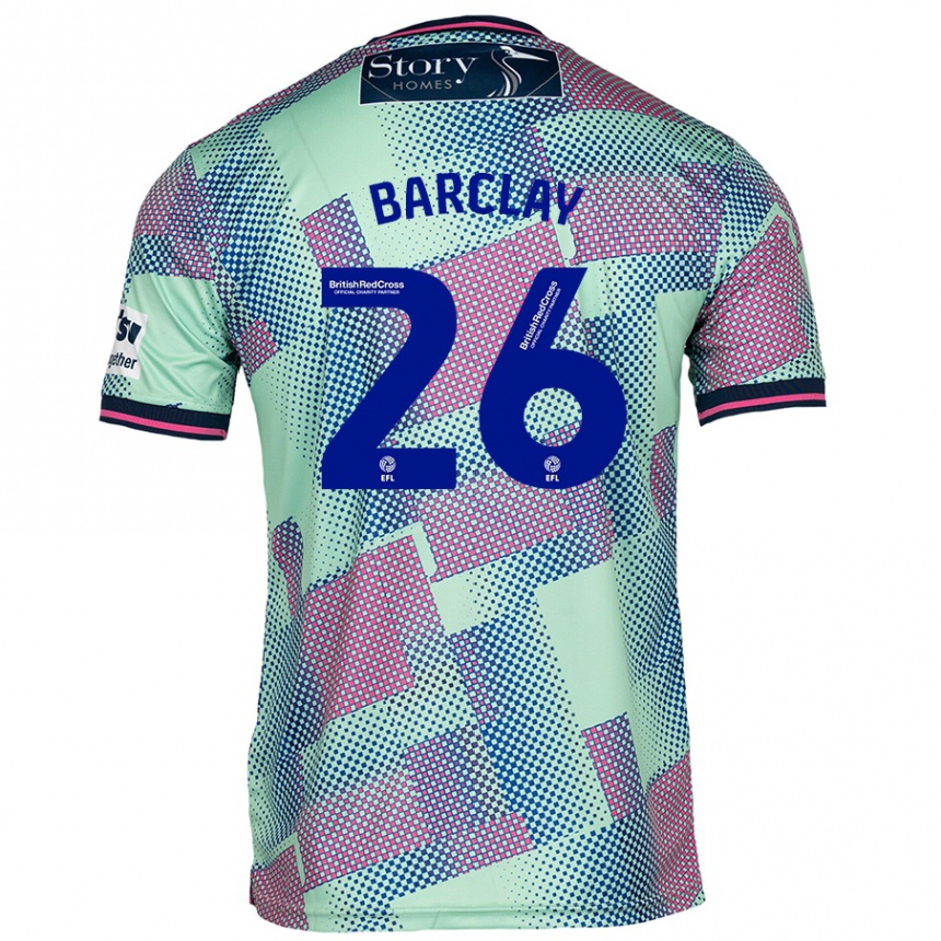 Niño Fútbol Camiseta Ben Barclay #26 Verde 2ª Equipación 2024/25