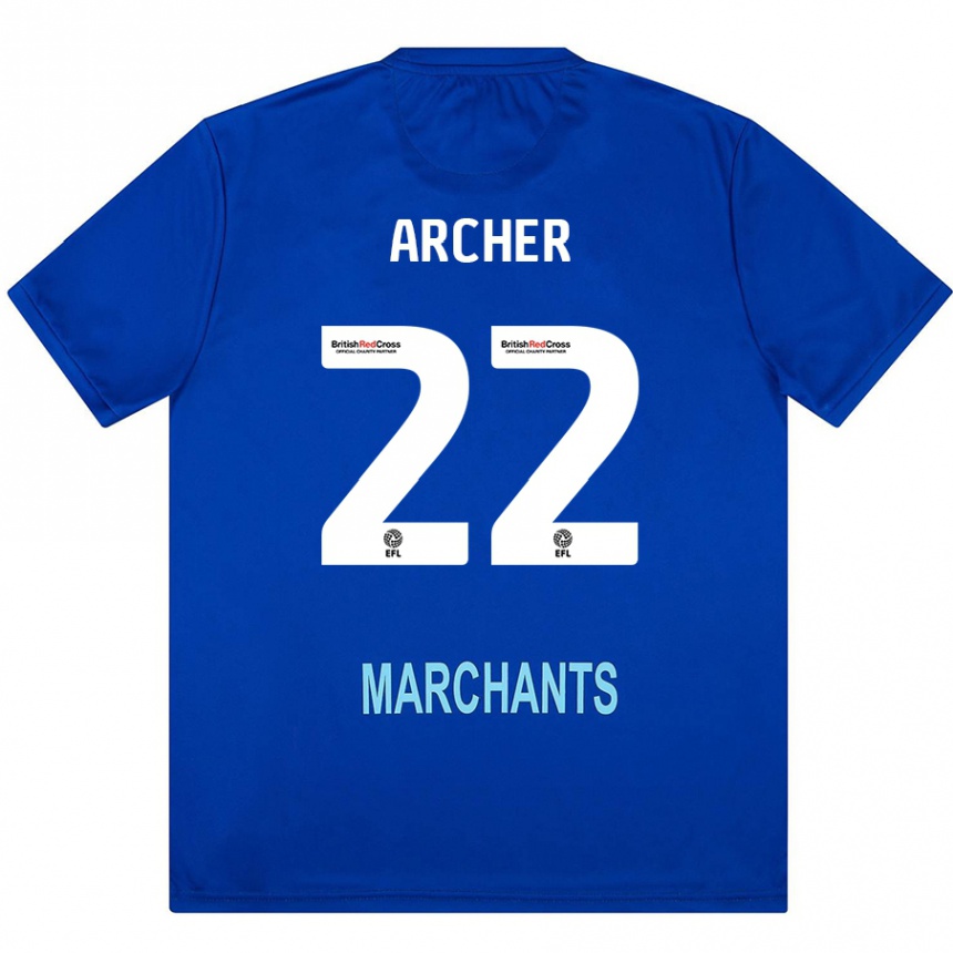 Niño Fútbol Camiseta Ethon Archer #22 Verde 2ª Equipación 2024/25