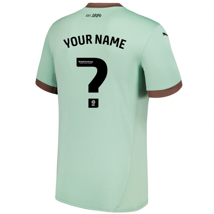 Niño Fútbol Camiseta Su Nombre #0 Verde Pálido 2ª Equipación 2024/25