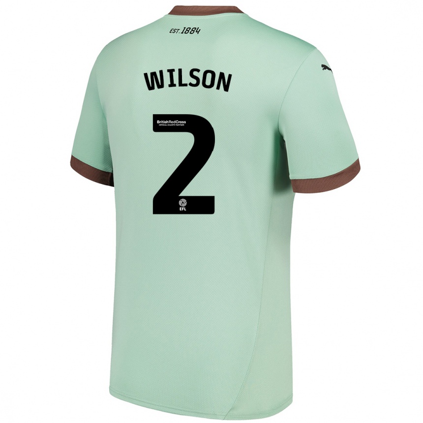 Niño Fútbol Camiseta Kane Wilson #2 Verde Pálido 2ª Equipación 2024/25