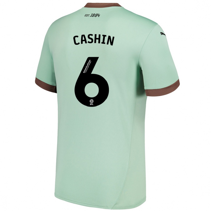 Niño Fútbol Camiseta Eiran Cashin #6 Verde Pálido 2ª Equipación 2024/25