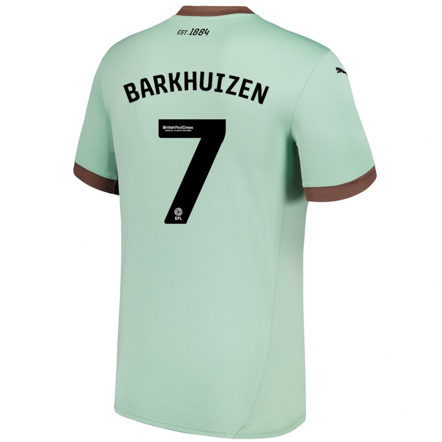 Niño Fútbol Camiseta Tom Barkhuizen #7 Verde Pálido 2ª Equipación 2024/25