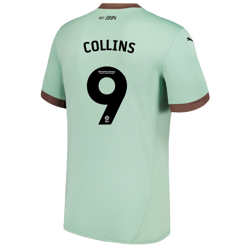 Niño Fútbol Camiseta James Collins #9 Verde Pálido 2ª Equipación 2024/25