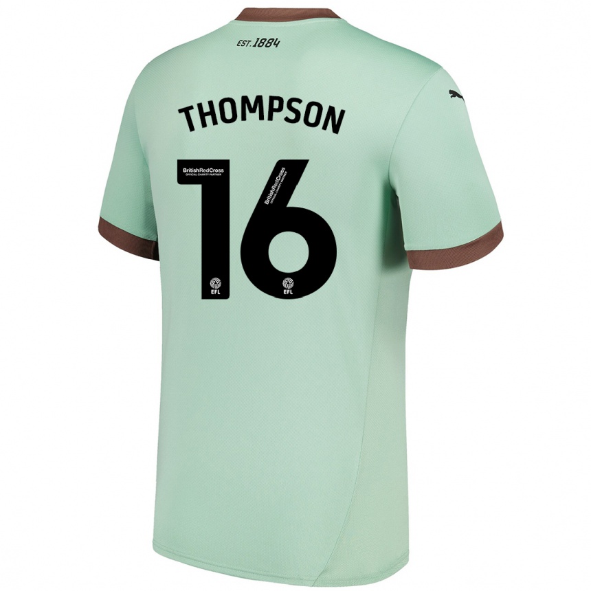 Niño Fútbol Camiseta Liam Thompson #16 Verde Pálido 2ª Equipación 2024/25