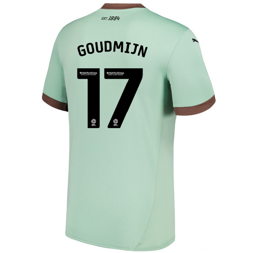 Niño Fútbol Camiseta Kenzo Goudmijn #17 Verde Pálido 2ª Equipación 2024/25