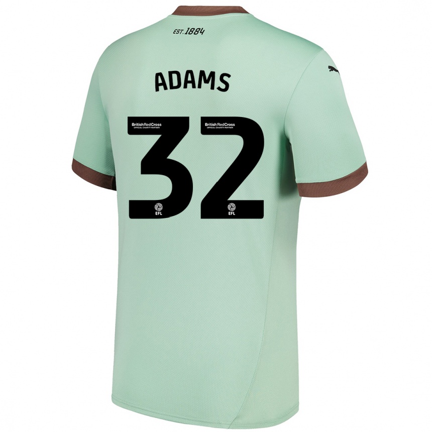 Niño Fútbol Camiseta Ebou Adams #32 Verde Pálido 2ª Equipación 2024/25