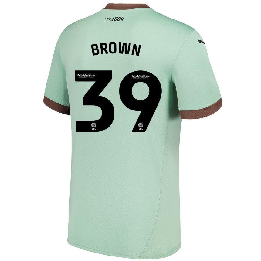 Niño Fútbol Camiseta Dajaune Brown #39 Verde Pálido 2ª Equipación 2024/25