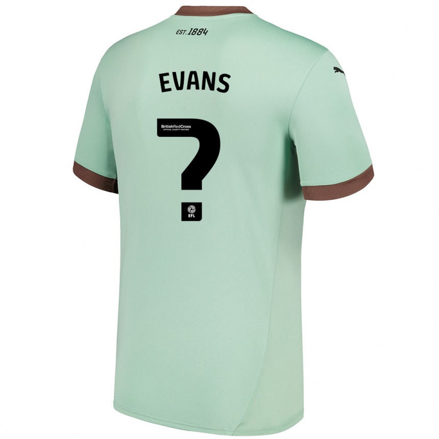 Niño Fútbol Camiseta Harry Evans #0 Verde Pálido 2ª Equipación 2024/25