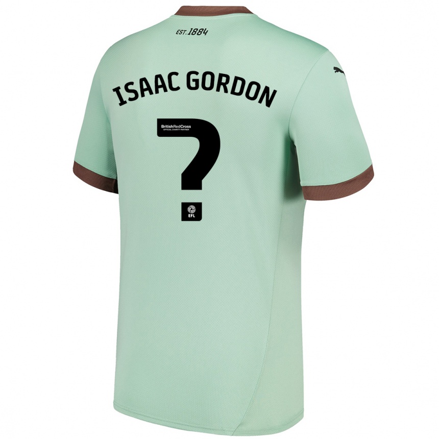 Niño Fútbol Camiseta Isaac Gordon #0 Verde Pálido 2ª Equipación 2024/25