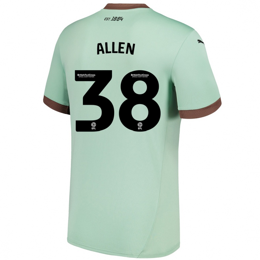 Niño Fútbol Camiseta Cruz Allen #38 Verde Pálido 2ª Equipación 2024/25