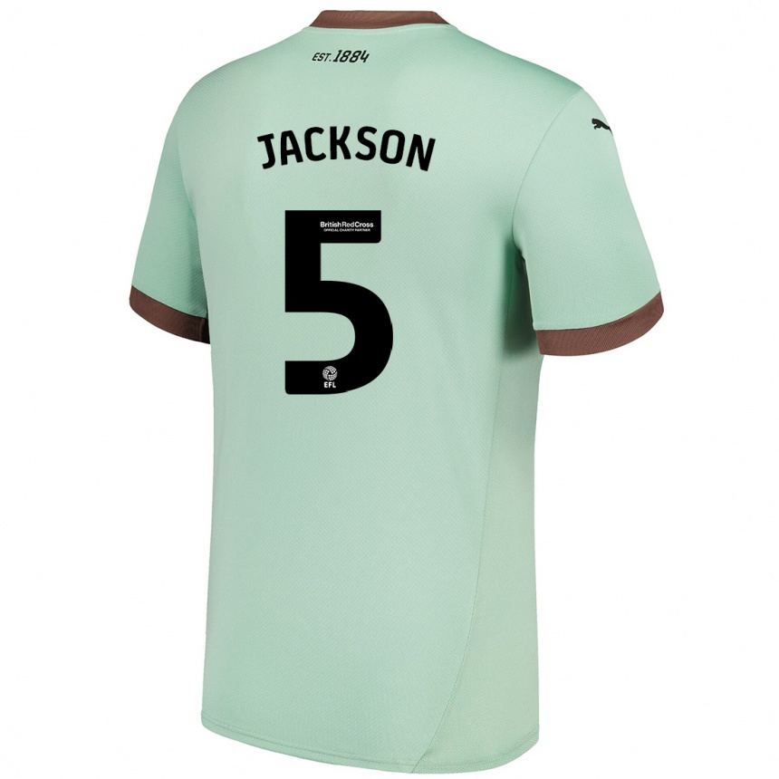 Niño Fútbol Camiseta Sarah Jackson #5 Verde Pálido 2ª Equipación 2024/25