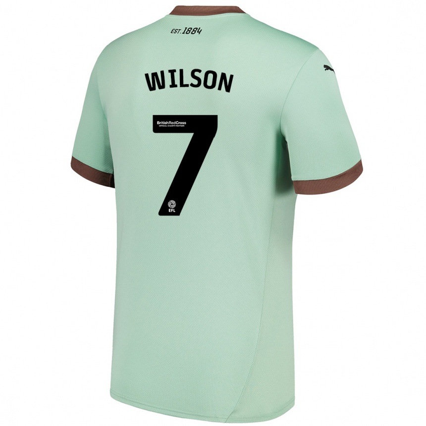 Niño Fútbol Camiseta Emelia Wilson #7 Verde Pálido 2ª Equipación 2024/25