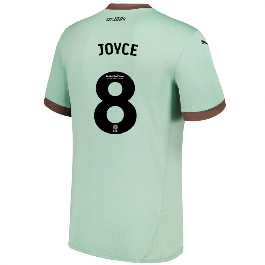 Niño Fútbol Camiseta Emily Joyce #8 Verde Pálido 2ª Equipación 2024/25