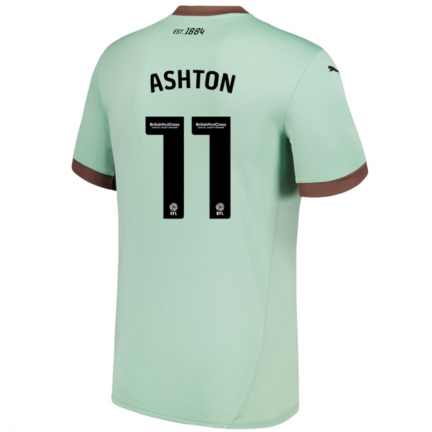 Niño Fútbol Camiseta Eleanor Ashton #11 Verde Pálido 2ª Equipación 2024/25