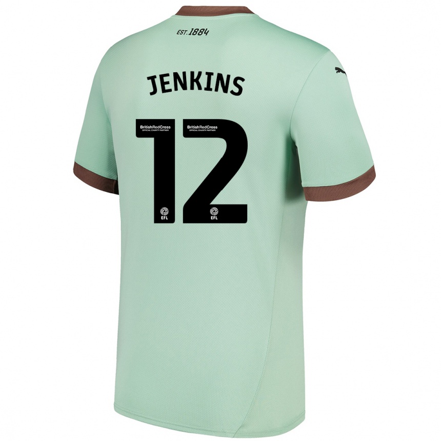 Niño Fútbol Camiseta Camille Jenkins #12 Verde Pálido 2ª Equipación 2024/25