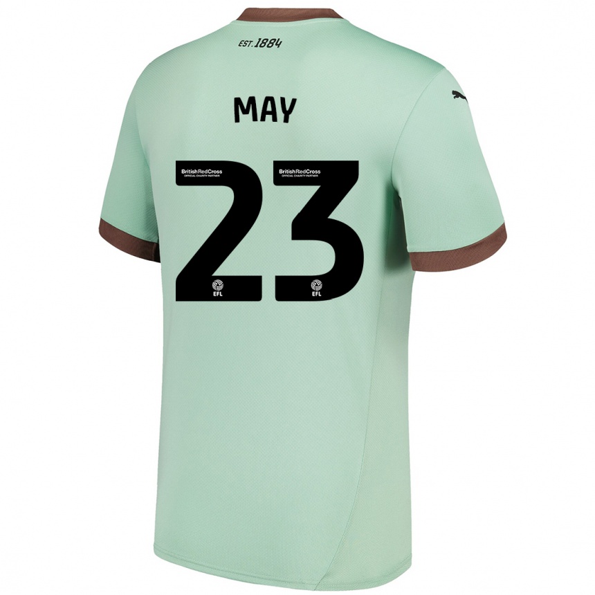 Niño Fútbol Camiseta Rebecca May #23 Verde Pálido 2ª Equipación 2024/25