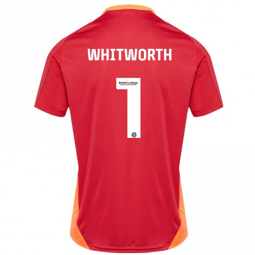 Niño Fútbol Camiseta Joe Whitworth #1 Azul Blanquecino 2ª Equipación 2024/25