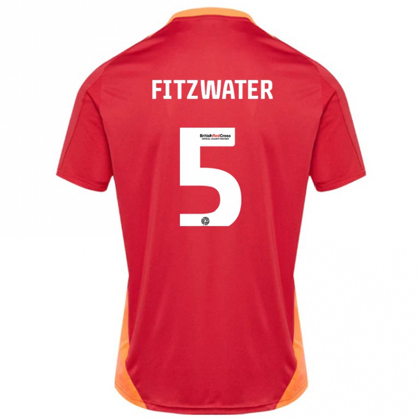 Niño Fútbol Camiseta Jack Fitzwater #5 Azul Blanquecino 2ª Equipación 2024/25