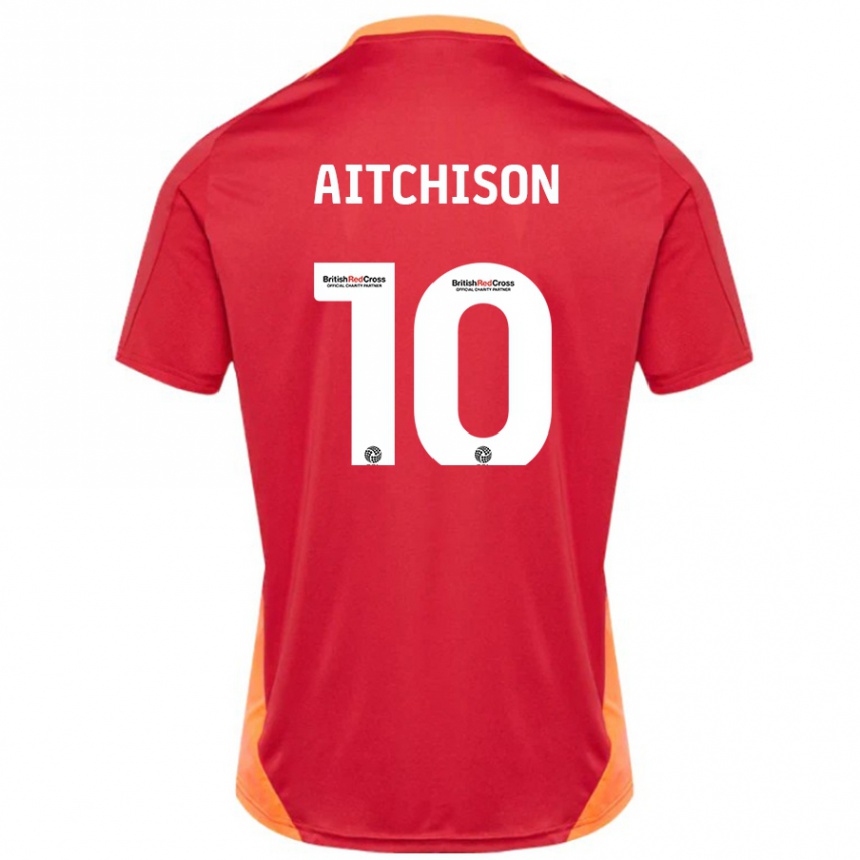 Niño Fútbol Camiseta Jack Aitchison #10 Azul Blanquecino 2ª Equipación 2024/25