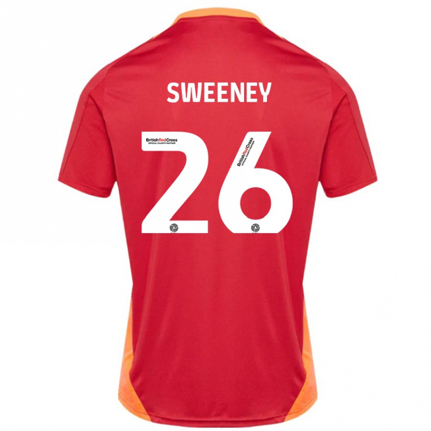 Niño Fútbol Camiseta Pierce Sweeney #26 Azul Blanquecino 2ª Equipación 2024/25