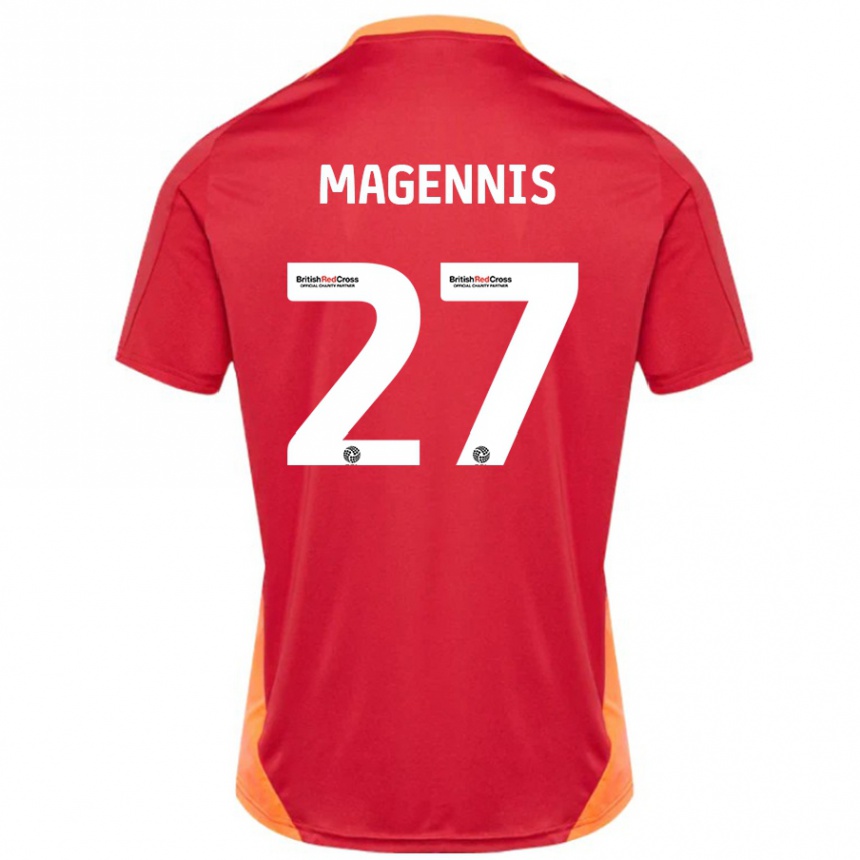 Niño Fútbol Camiseta Josh Magennis #27 Azul Blanquecino 2ª Equipación 2024/25