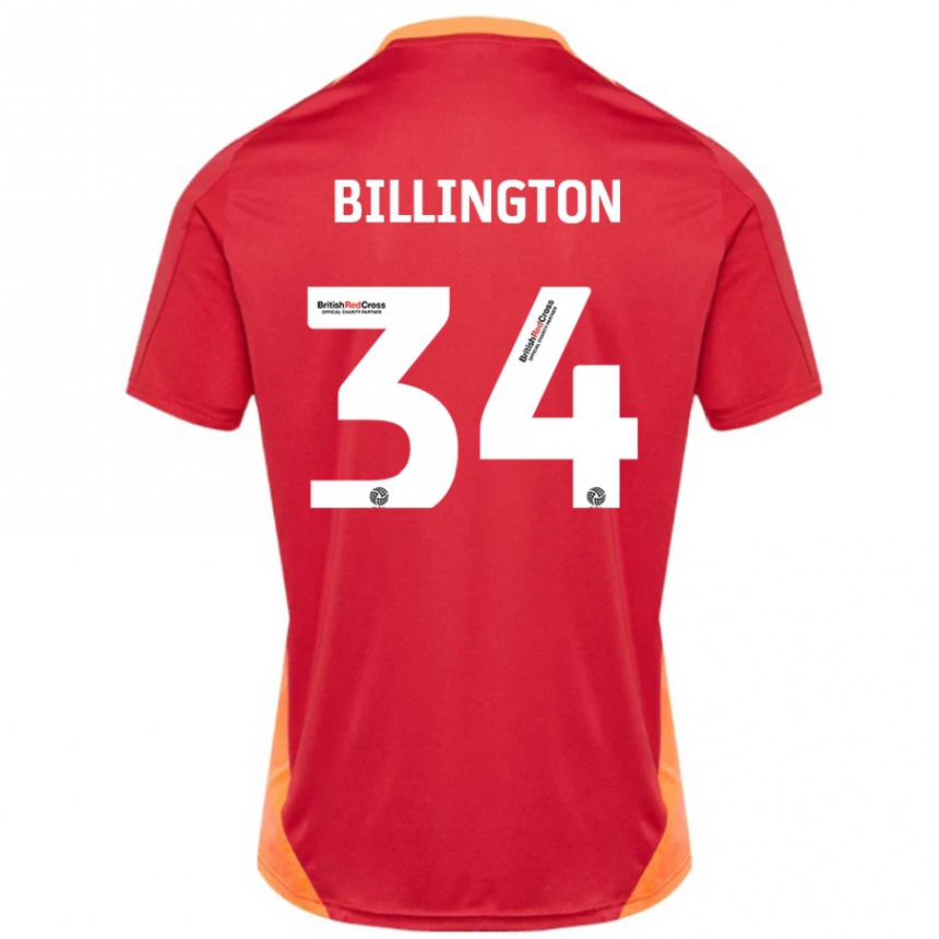 Niño Fútbol Camiseta Gabe Billington #34 Azul Blanquecino 2ª Equipación 2024/25