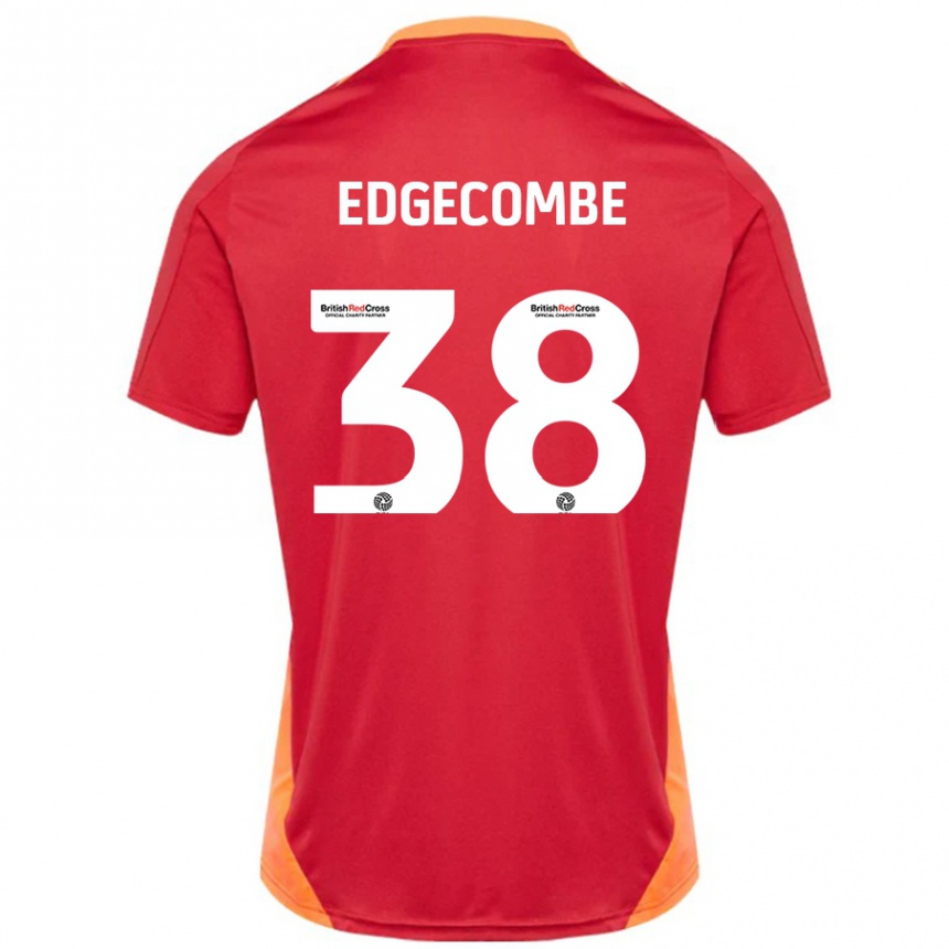 Niño Fútbol Camiseta Max Edgecombe #38 Azul Blanquecino 2ª Equipación 2024/25