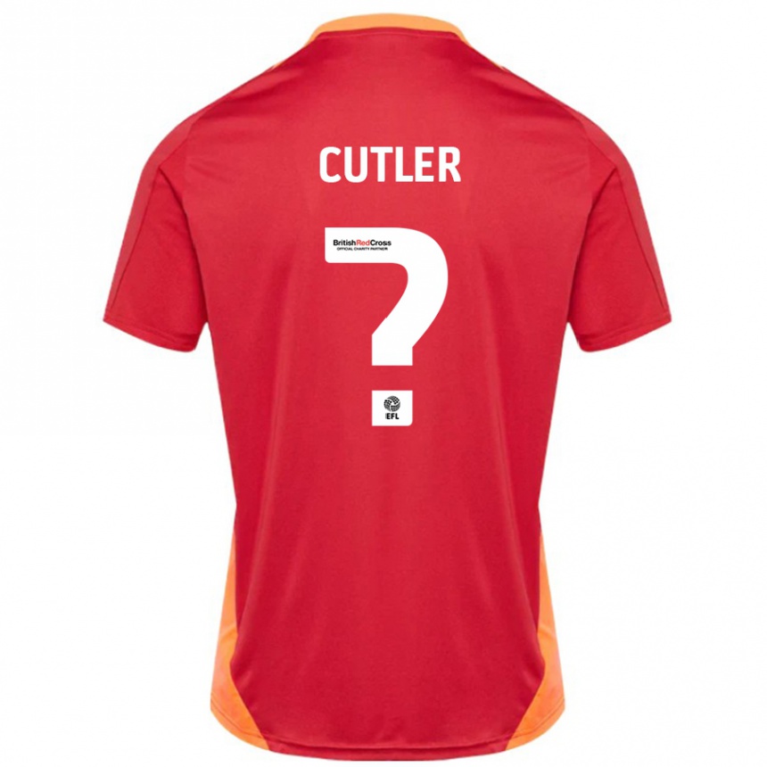 Niño Fútbol Camiseta Theo Cutler #0 Azul Blanquecino 2ª Equipación 2024/25