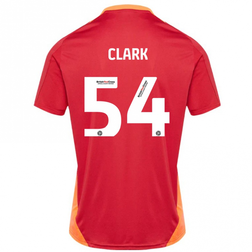 Niño Fútbol Camiseta Max Clark #54 Azul Blanquecino 2ª Equipación 2024/25