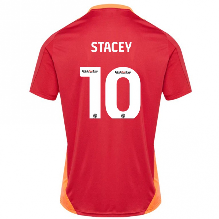 Niño Fútbol Camiseta Sarah Stacey #10 Azul Blanquecino 2ª Equipación 2024/25