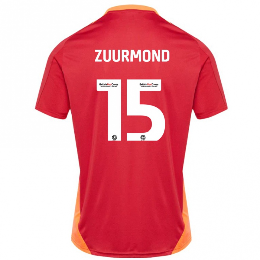 Niño Fútbol Camiseta Ishbel Zuurmond #15 Azul Blanquecino 2ª Equipación 2024/25