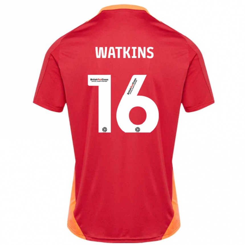 Niño Fútbol Camiseta Zoe Watkins #16 Azul Blanquecino 2ª Equipación 2024/25