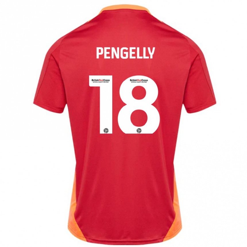 Niño Fútbol Camiseta Connie Pengelly #18 Azul Blanquecino 2ª Equipación 2024/25