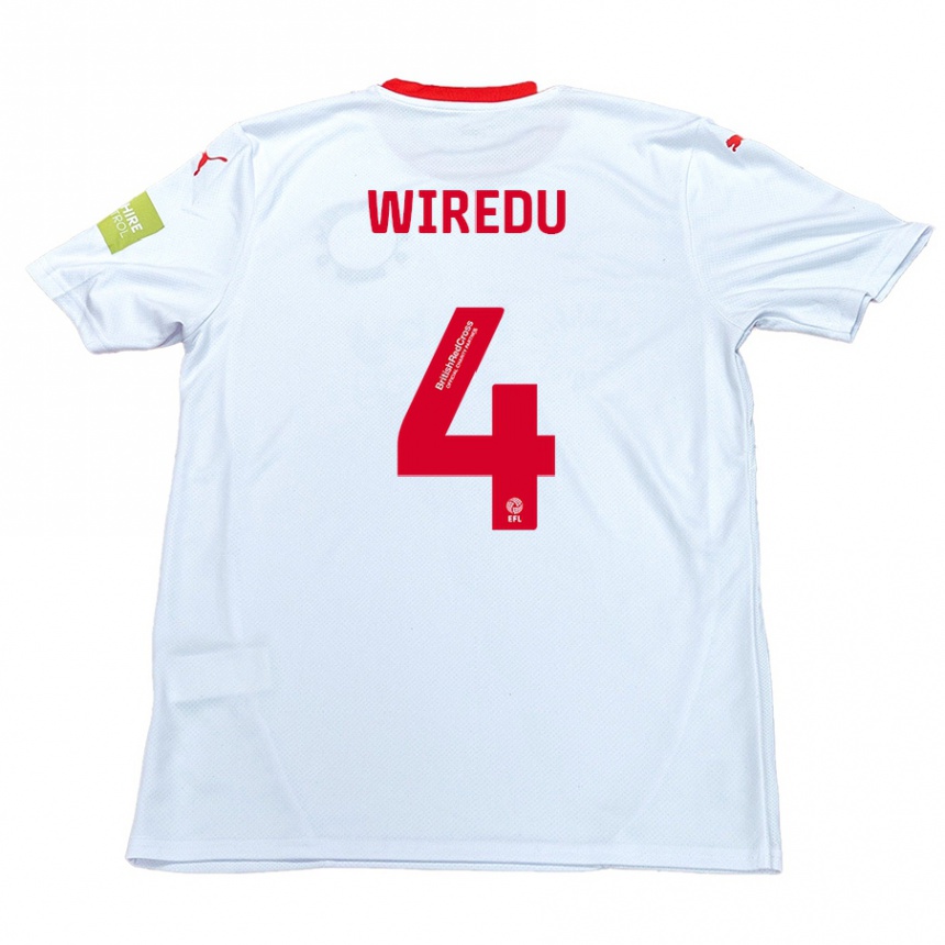 Niño Fútbol Camiseta Brendan Wiredu #4 Blanco 2ª Equipación 2024/25