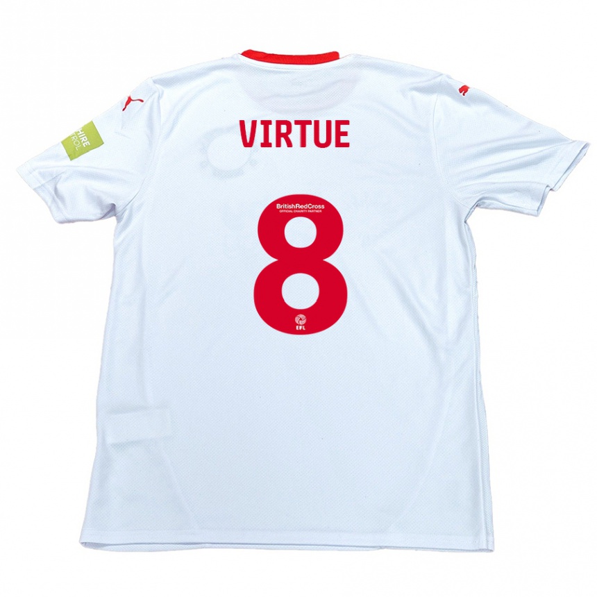 Niño Fútbol Camiseta Matty Virtue #8 Blanco 2ª Equipación 2024/25