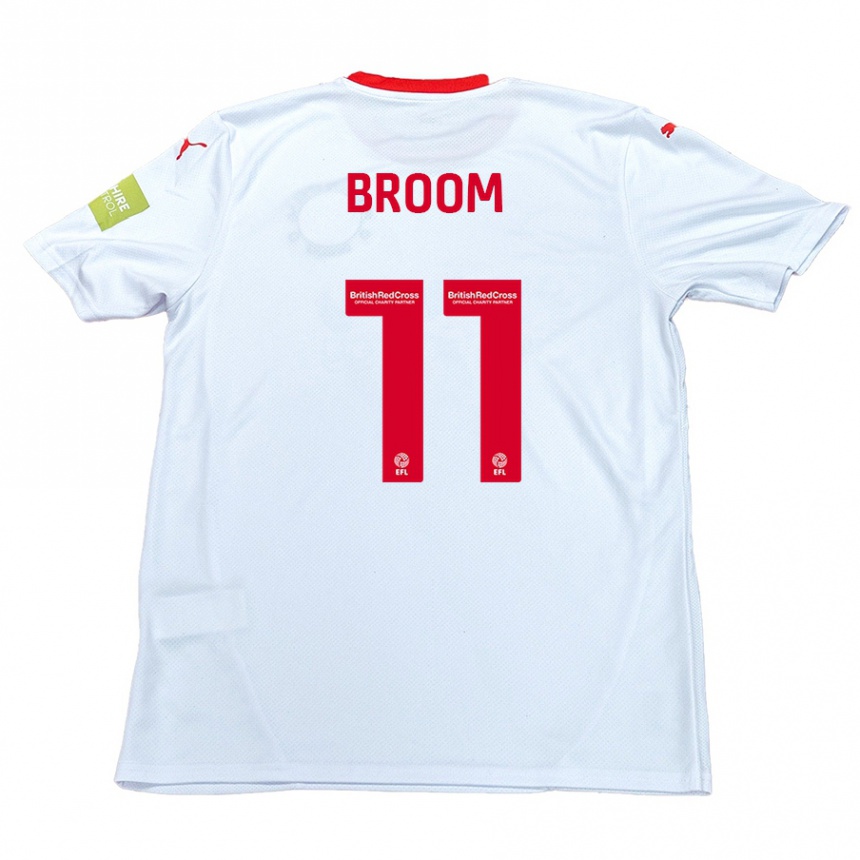 Niño Fútbol Camiseta Ryan Broom #11 Blanco 2ª Equipación 2024/25