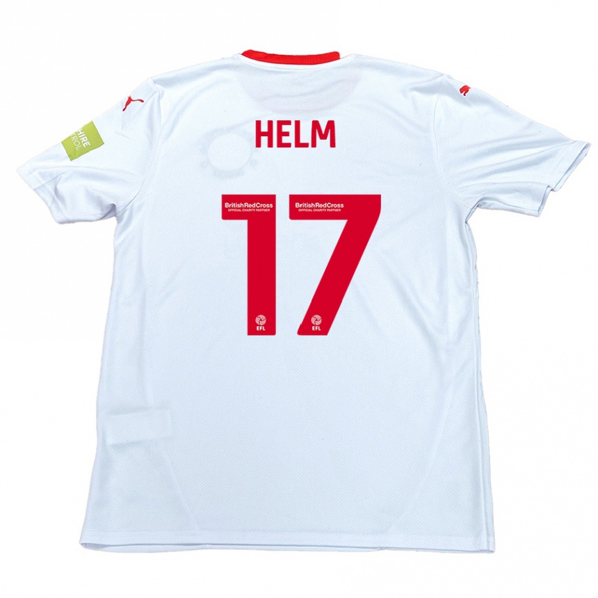 Niño Fútbol Camiseta Mark Helm #17 Blanco 2ª Equipación 2024/25