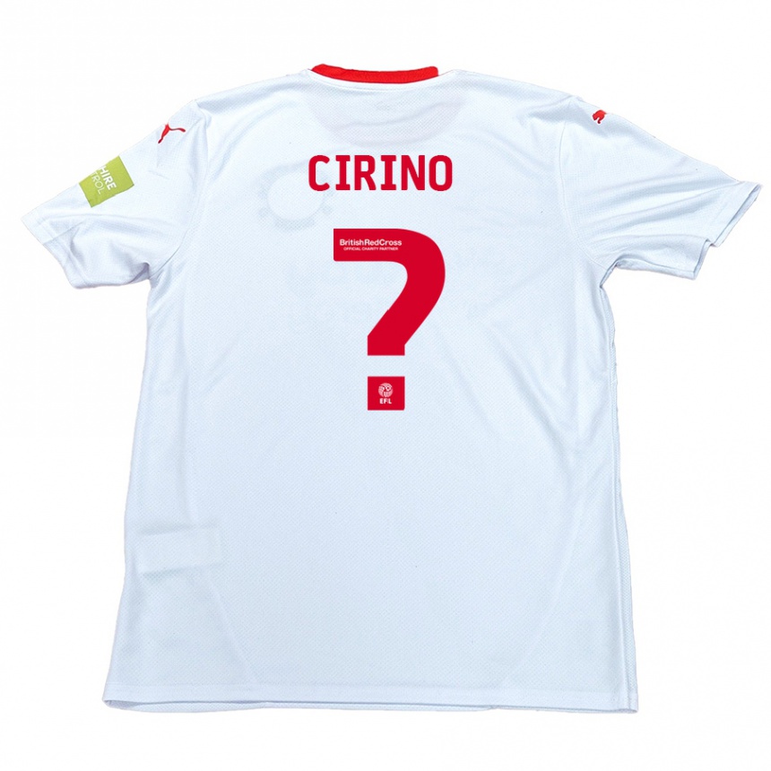 Niño Fútbol Camiseta Raffaele Cirino #0 Blanco 2ª Equipación 2024/25