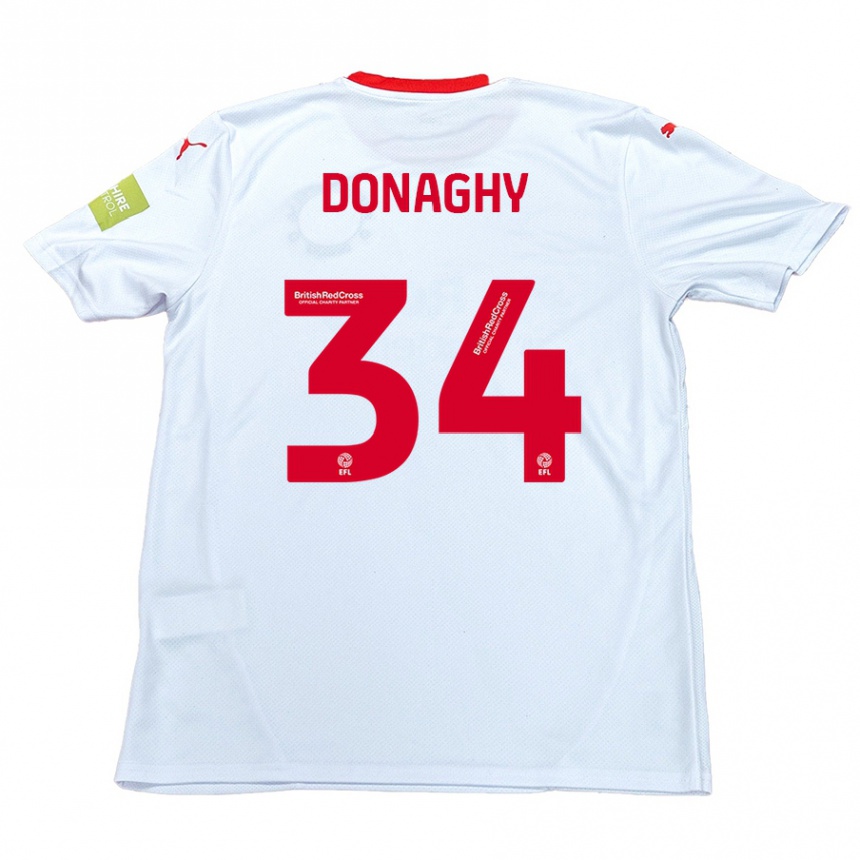 Niño Fútbol Camiseta Tom Donaghy #34 Blanco 2ª Equipación 2024/25