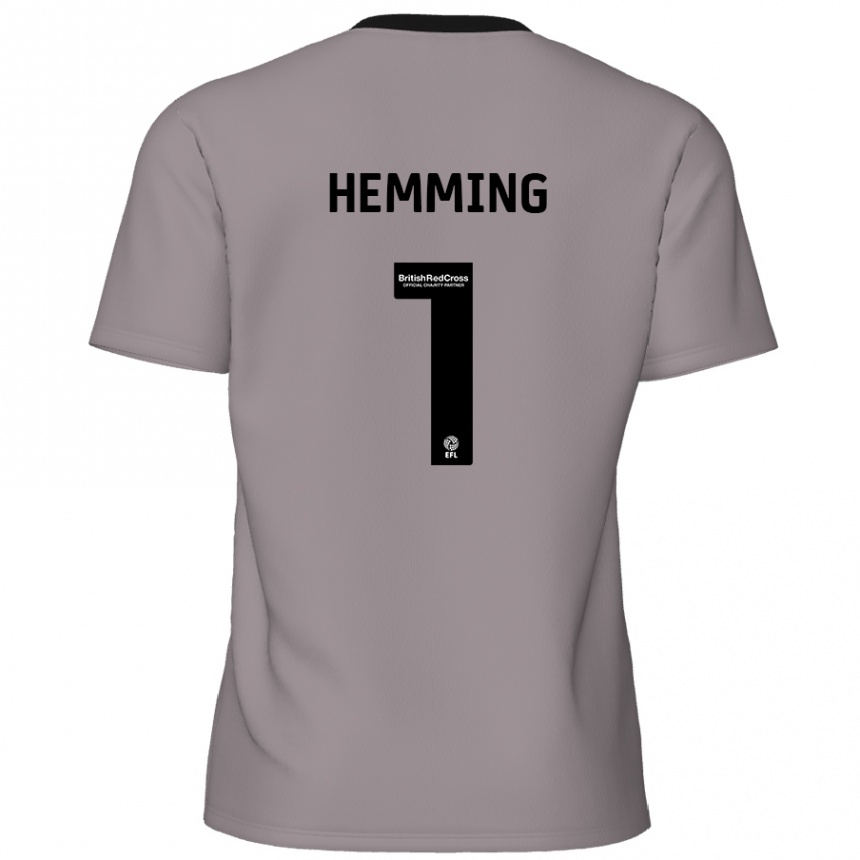 Niño Fútbol Camiseta Zach Hemming #1 Gris 2ª Equipación 2024/25