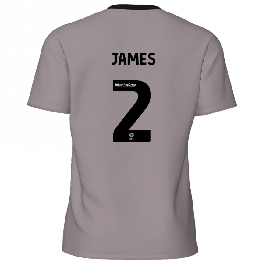 Niño Fútbol Camiseta Tom James #2 Gris 2ª Equipación 2024/25