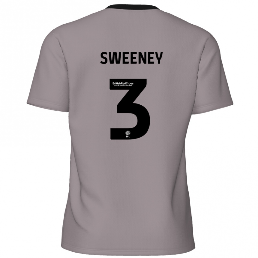 Niño Fútbol Camiseta Jayden Sweeney #3 Gris 2ª Equipación 2024/25