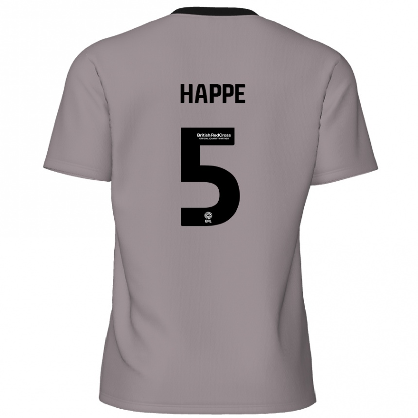 Niño Fútbol Camiseta Dan Happe #5 Gris 2ª Equipación 2024/25