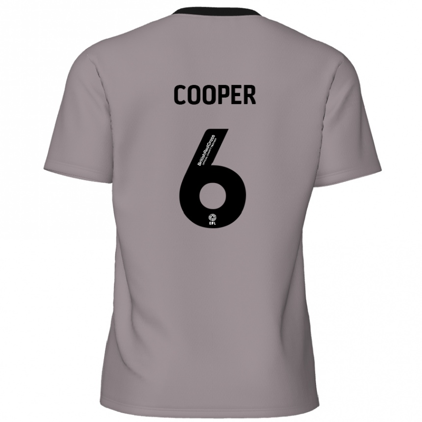 Niño Fútbol Camiseta Brandon Cooper #6 Gris 2ª Equipación 2024/25