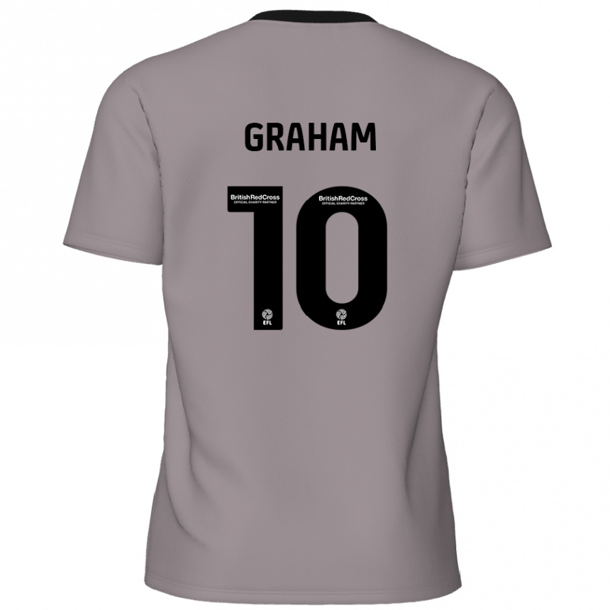 Niño Fútbol Camiseta Jordan Graham #10 Gris 2ª Equipación 2024/25